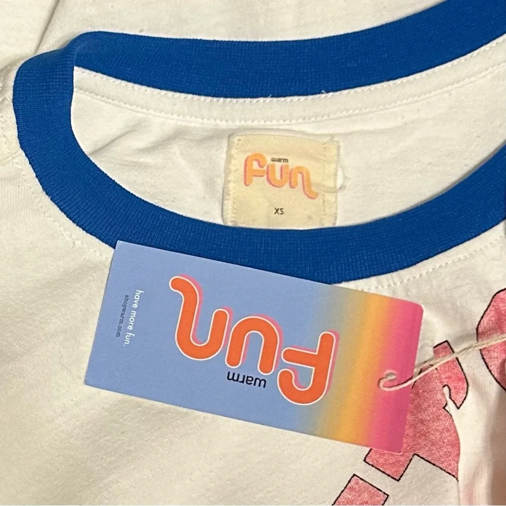 NWT Retail $95 Warm Fun Let's Go On Vacation Tomboy Tee - Picture 3 of 6